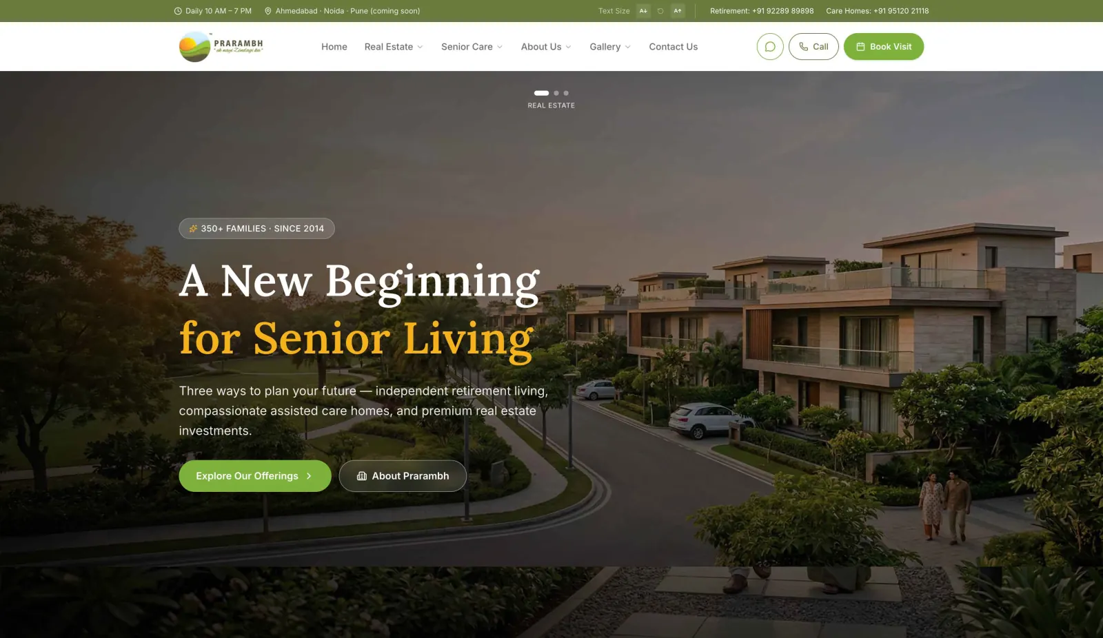 Prarambh Smart City — Real Estate · Web + Brand